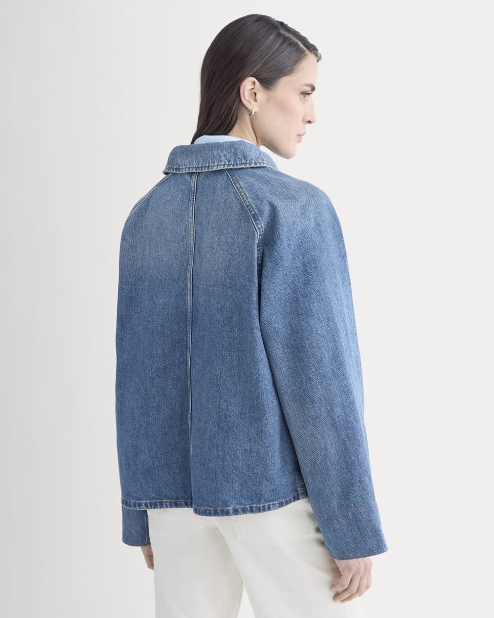 Cropped Denim Jacket | Medium Indigo - Image 5