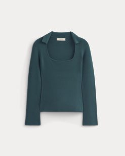 Alternative view of Knit Scoop-Neck Top | Reflecting Pond