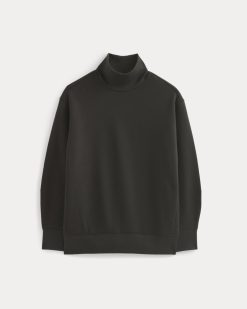 Alternative view of Luxe Fleece Turtleneck | Black