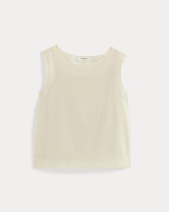 Alternative view of Sleeveless Top in Cotton-Silk Organza | Parchment