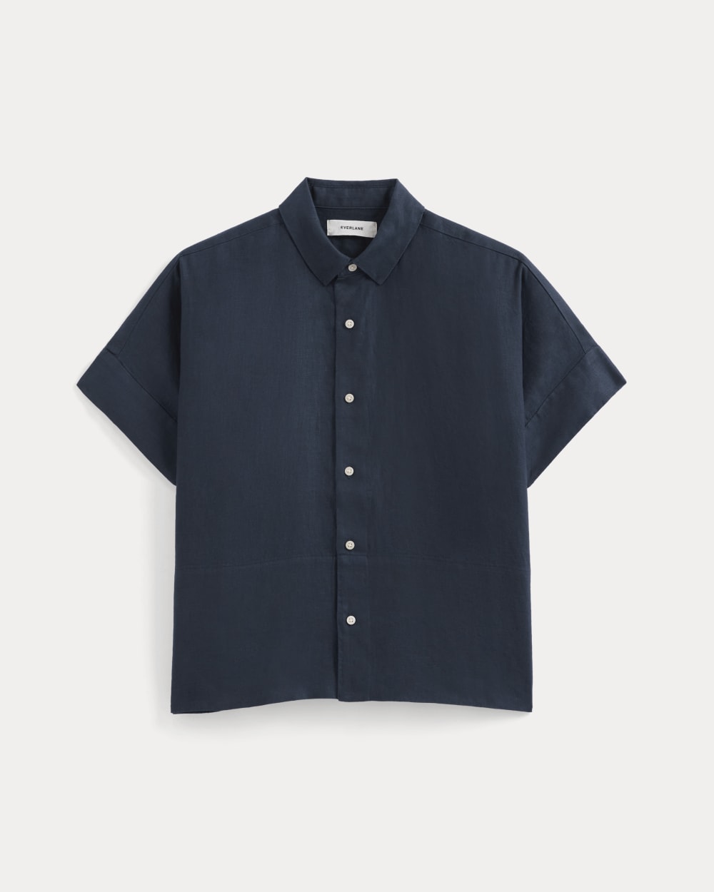 The Boxy Shirt in Linen | Navy - Image 2