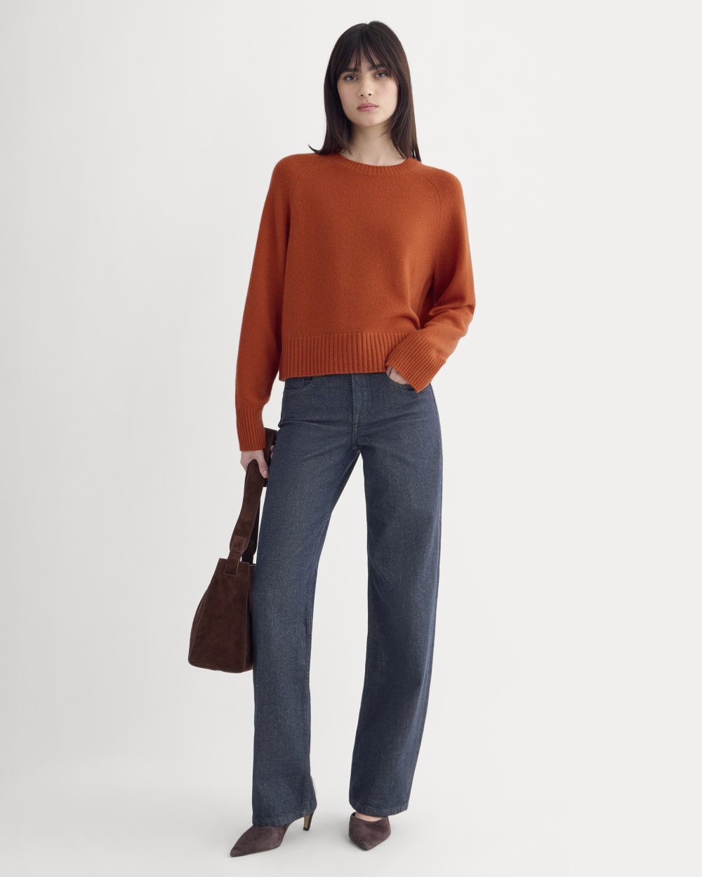 The Boxy Crew in Cashmere | Rust - Image 3