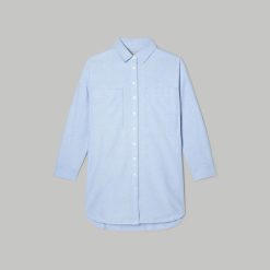 Alternative view of The Way Long Oxford Shirt | Light Blue