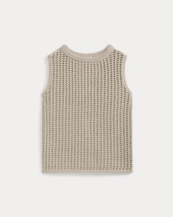 Alternative view of Open-Knit Tunic Vest in Elevated Cotton | Peyote