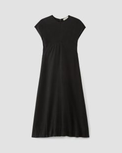 Alternative view of The TENCEL™ Short-Sleeve Midi Dress | Black