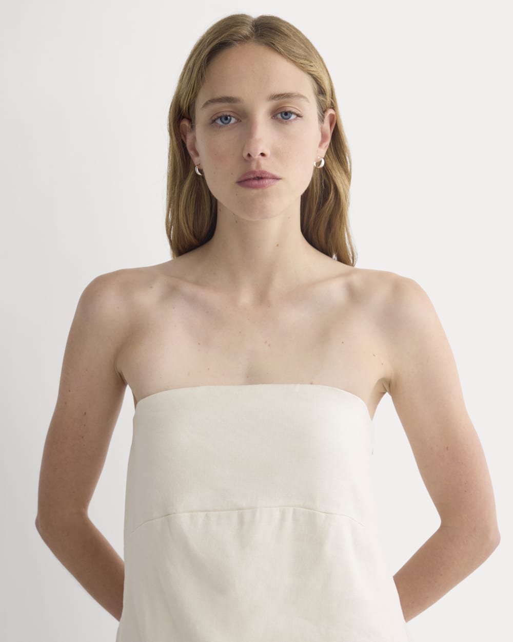 Tube Top in Stretch Linen | Birch - Image 4