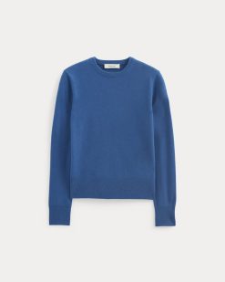 Alternative view of Cashmere Slim Crew Sweater | Classic Blue