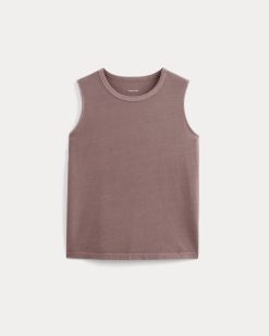 Alternative view of The Boyfriend Tank in Essential Cotton | Brown Garment Dye