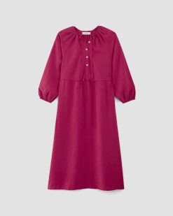Alternative view of The TENCEL™ Gathered Maxi Dress | Red Currant