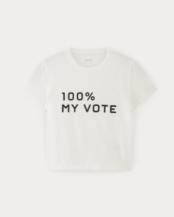 Alternative view of The Voter Tee in Essential Cotton | White