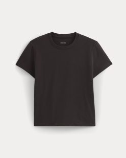 Alternative view of The Box-Cut Tee in Essential Cotton | Dark Chocolate | No Pocket