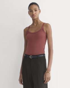 Soft Stretch U-Neck Tank | Henna Red