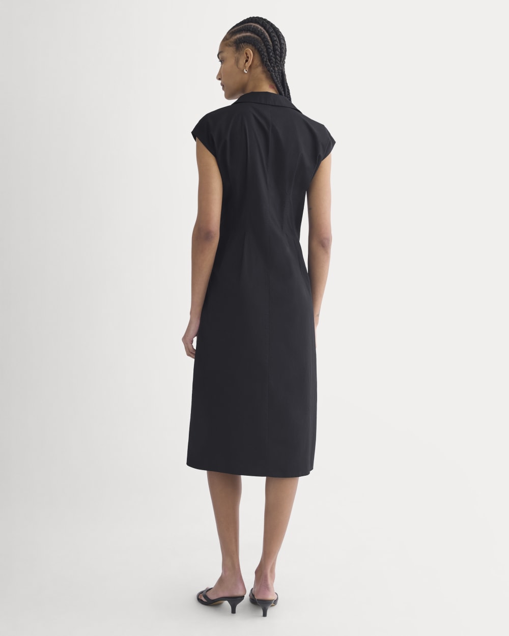 Muscle Shirtdress in Lightweight Cotton | Black - Image 6