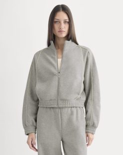 Luxe Fleece Track Jacket | Vintage Heather Grey