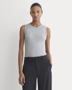 Tissue Layered Tank | Heathered Grey