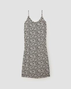 Alternative view of The Summer Slip Dress | Black / Bone Mini Floral