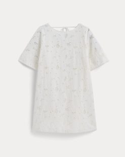 Alternative view of The Eyelet Mini Shift Dress | Bone