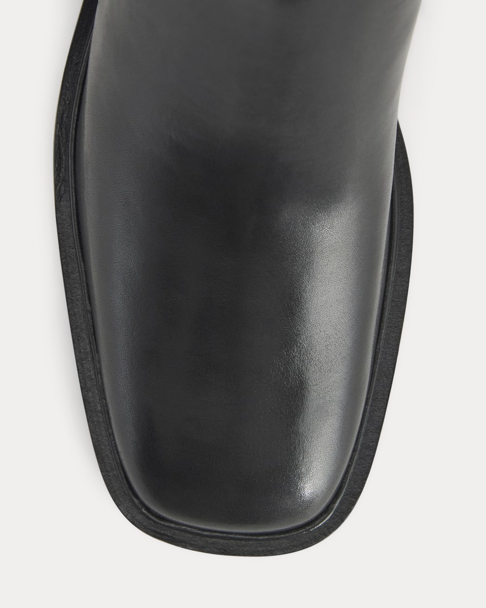 Leather Knee-High City Boot | Black - Image 4