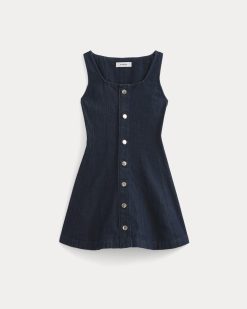 Alternative view of Denim Button-Front Mini Dress | Tungsten Rinse