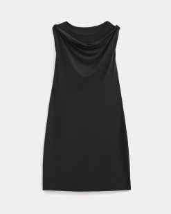 Alternative view of Cowl Neck Mini Dress | Black