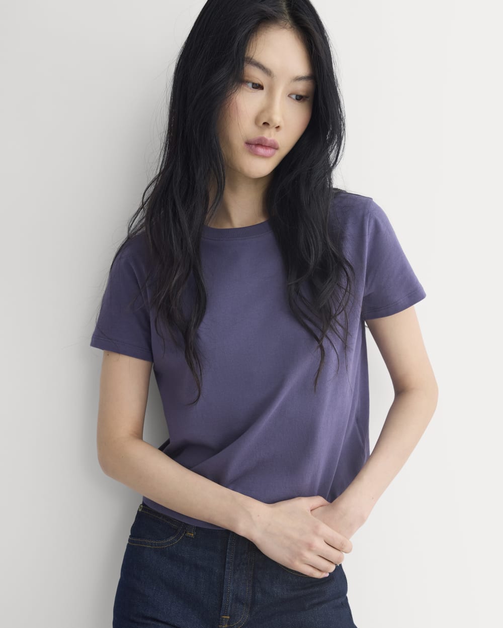 The Box-Cut Tee in Essential Cotton | Graystone | No Pocket - Image 4