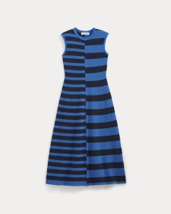 Alternative view of Striped Sweater Midi Dress | Imperial Blue/True Navy Duo Stripe
