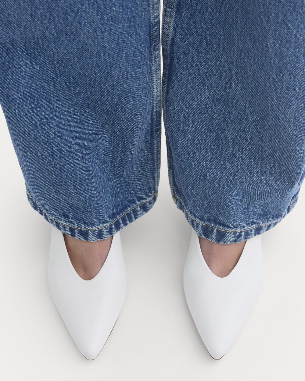 Pointed-Toe Slingback Heel | Snow - Image 3