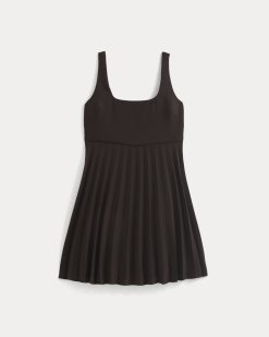 Alternative view of Drapey Crepe Mini Dress | Dark Chocolate
