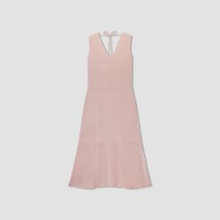 Alternative view of The Satin V-Neck Maxi Dress | Petal Pink