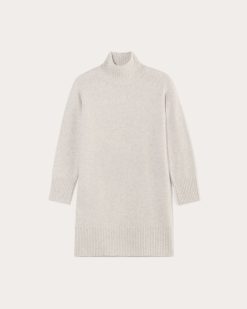 Alternative view of The Sweater Dress in Plush Cotton | Heathered Oat