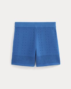 Alternative view of Open-Knit Short in Everyday Cotton | Imperial Blue
