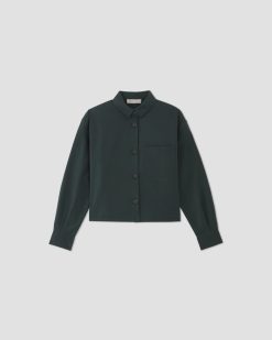 Alternative view of The Structured Cotton Cropped Shirt | Scarab
