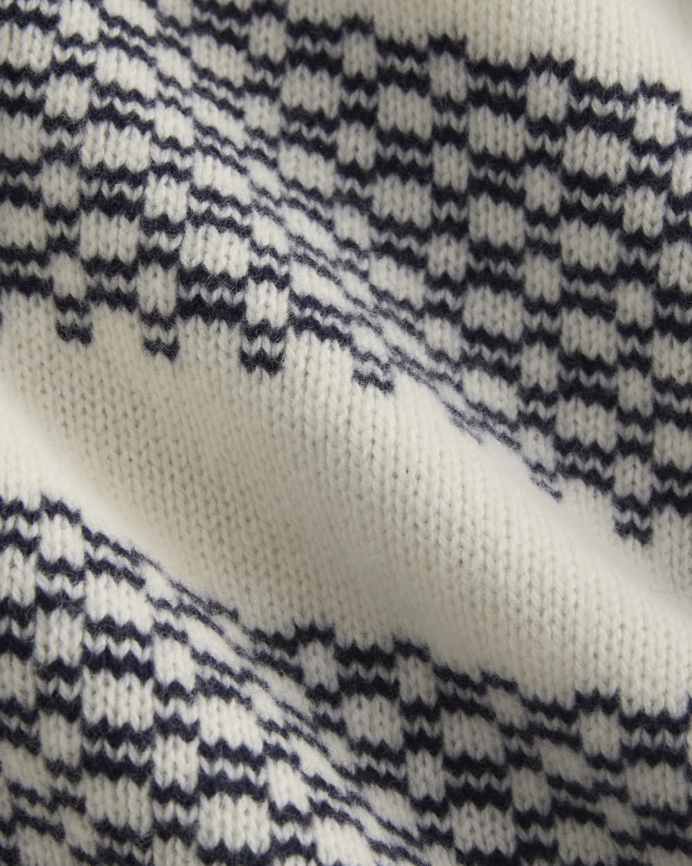 Nordic Cropped Boxy Crew in Luxe Merino | Bone/True Navy - Image 6