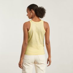 Alternative view of The Tank in Essential Cotton | Pastel Yellow