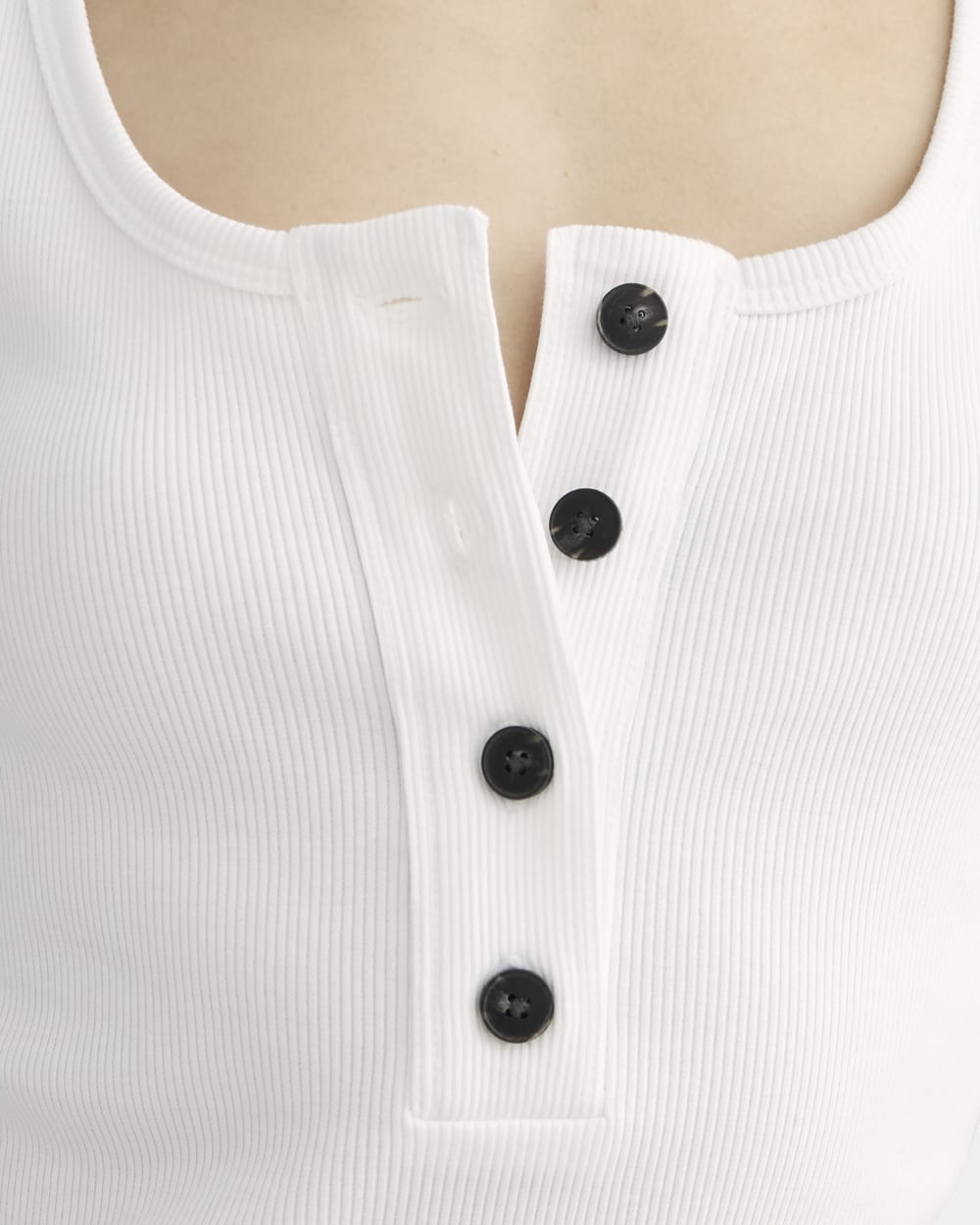 The Selfie Henley Tank | White - Image 4
