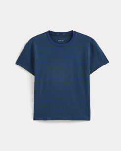Alternative view of The Box-Cut Tee in Essential Cotton | Navy Peony/Dark Sea | No Pocket