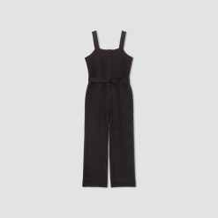 Alternative view of The Linen Jumpsuit | Black