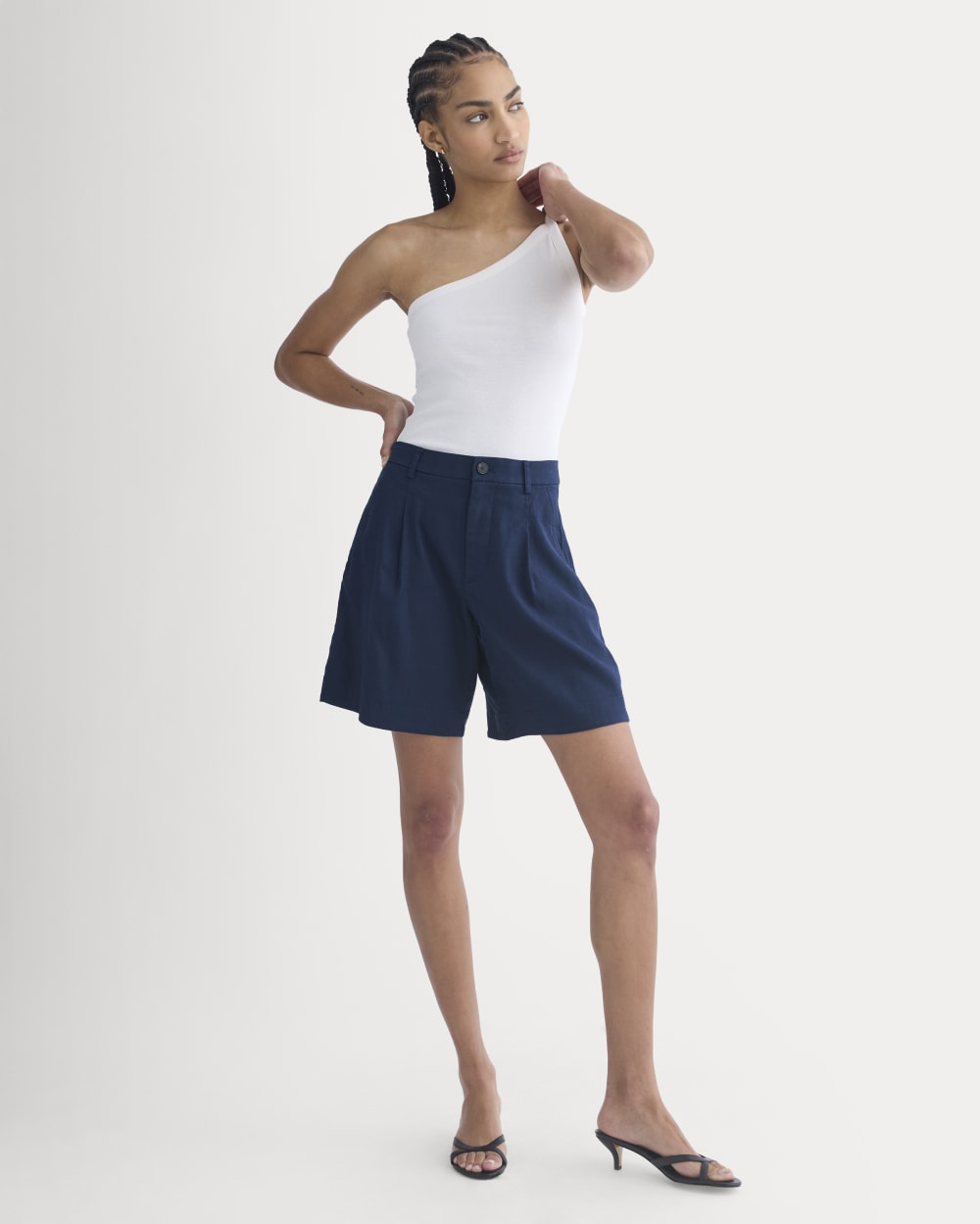 Tailored A-Line Short | Navy - Image 3