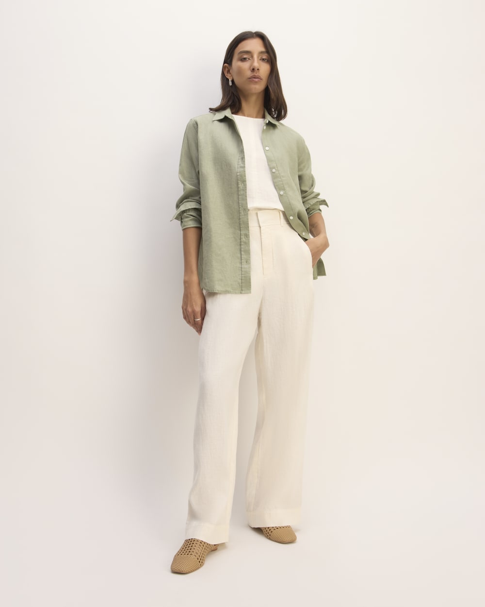 The Must-Have Shirt in Linen | Sage Green - Image 3