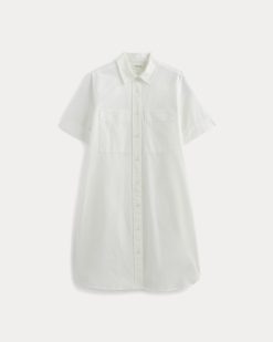 Alternative view of The Oxford Short-Sleeve Shirt Dress | White