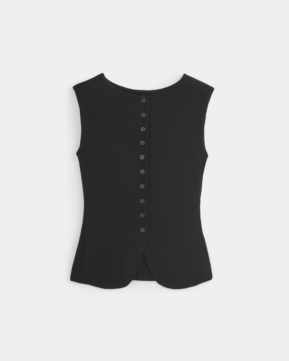 Sleeveless Button-Up in Butterluxe | Black - Image 2