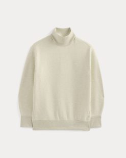 Alternative view of Luxe Fleece Turtleneck | Heathered Oat