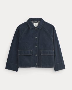 Alternative view of Cropped Denim Jacket | Garment-Dyed Indigo
