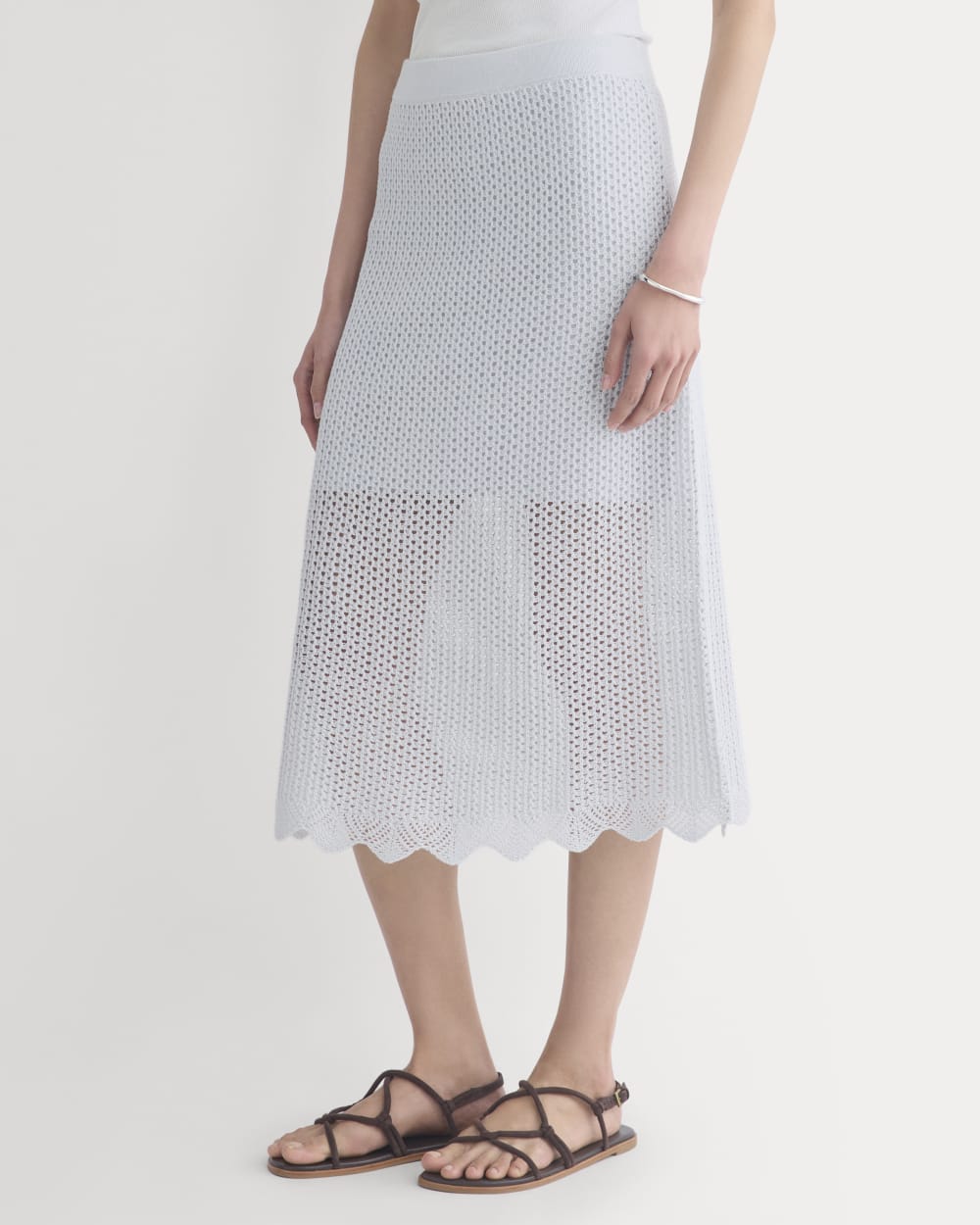 Lace-Knit Midi Skirt | Skywriting - Image 3