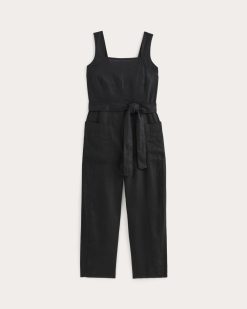 Alternative view of The Utility Coverall in Linen | Black