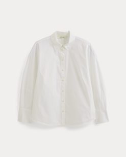 Alternative view of Lantern-Sleeve Shirt in Lightweight Cotton | White