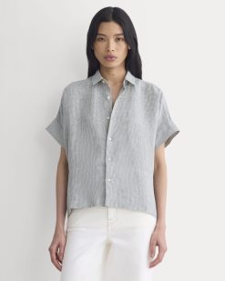The Boxy Shirt in Linen | Agave Green