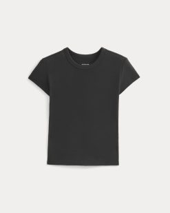 Alternative view of RetroSoft Cotton Crew | Black