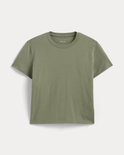Alternative view of The Box-Cut Tee in Essential Cotton | Sagebrush | No Pocket