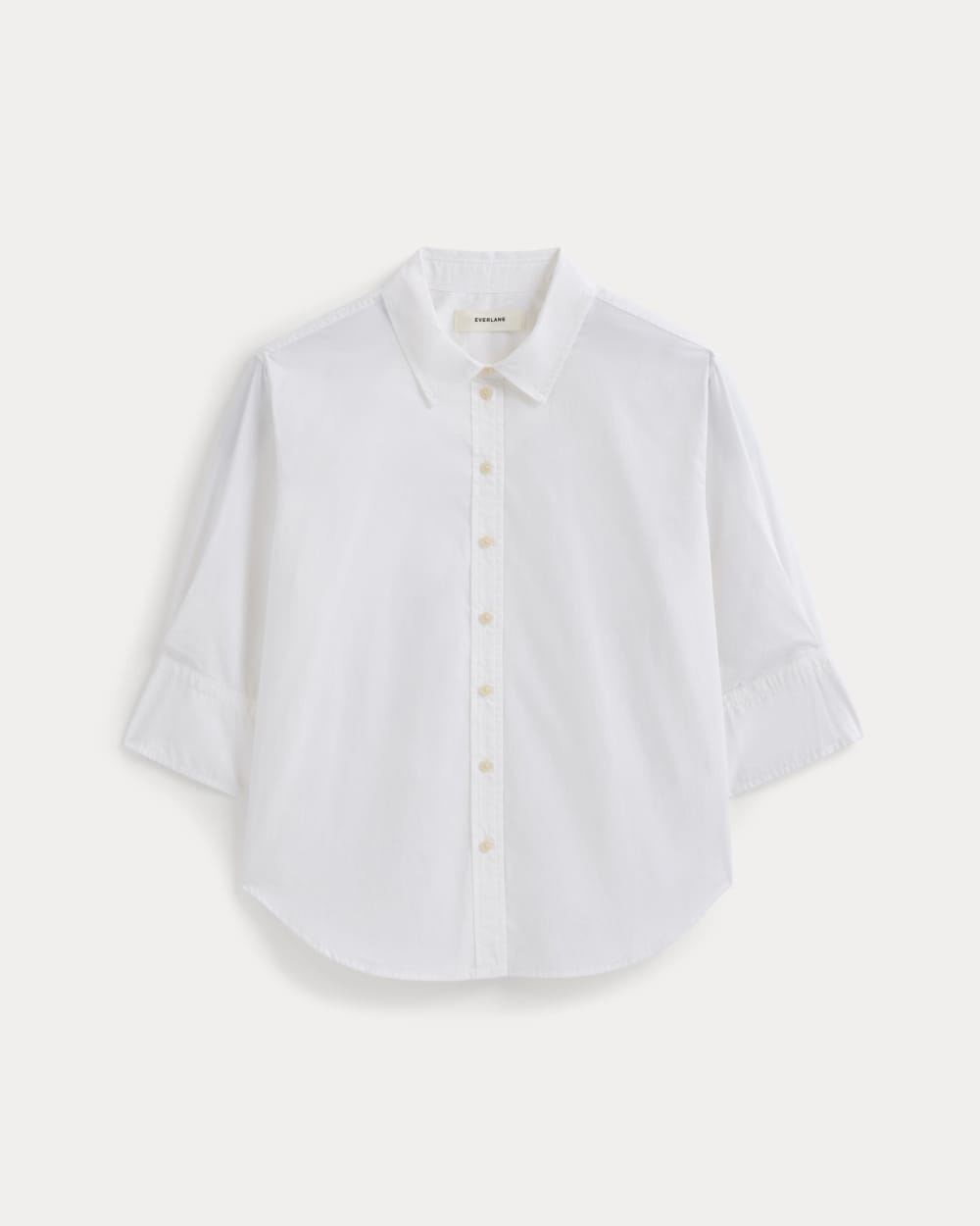 Cuff Detail Shirt in Lightweight Cotton | White - Image 2